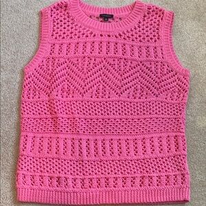 Talbots Pink Crochet Tank Top